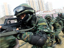 Shanghai Cheetah Commando Unit holds anti-terrorist drill