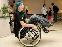 Wheelchair Boy who travels around the world