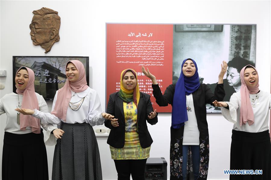 Egyptian university holds first overseas Chinese Lao She exhibition