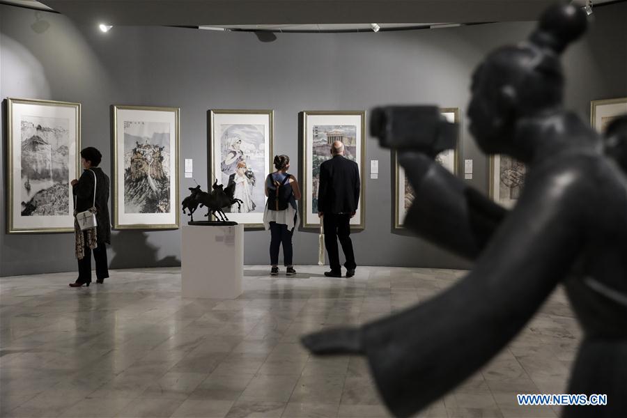 Chinese art exhibition at Greek museum conveys message of peace