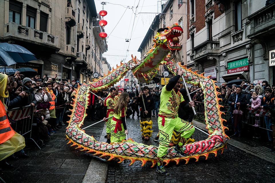 Parade in Milan celebrates the Spring Festival